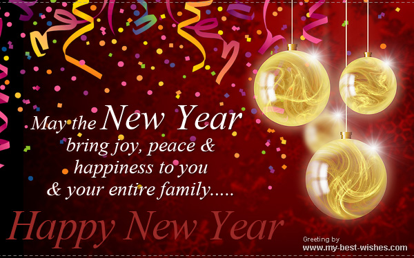 New Year e greetings